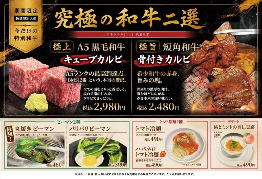 2026年夏メニュー単品